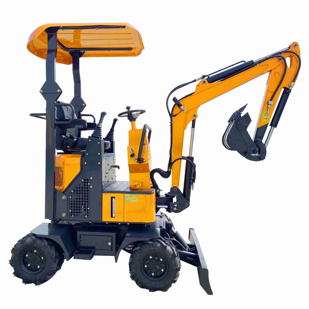 Excavadora micro hidr&aacute;ulica de la palanca de mando experimental de la rueda de DW-120 1.2ton para el hogar